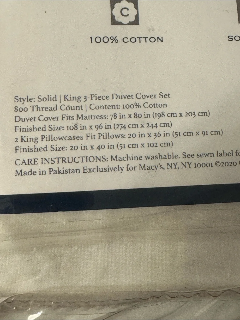 340$Charter Club Sleep Luxe King 3PC Duvet Cover Set .Ultra Fine Yarn.